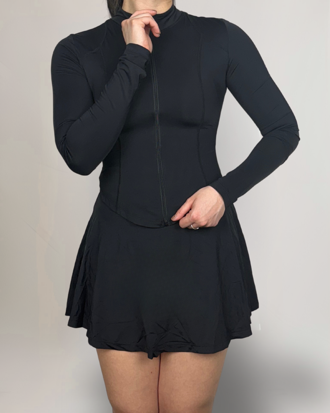 LuxeCourt Skirt - Black