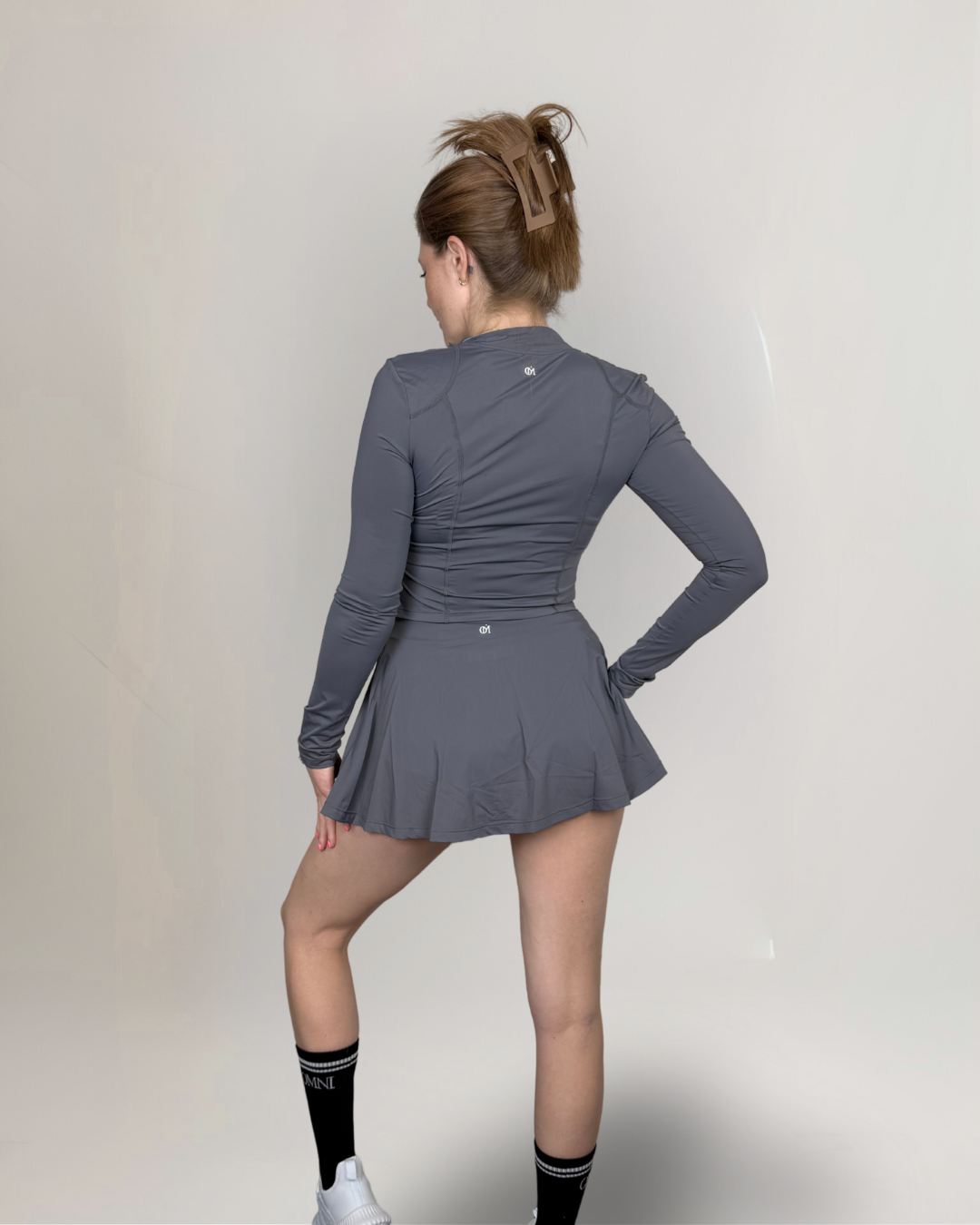 LuxeCourt Skirt - Grey
