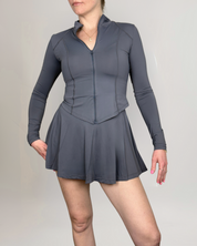 LuxeCourt Jacket - Grey