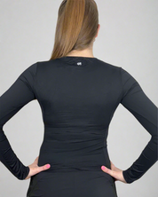 Aura Long Sleeve Top - Black