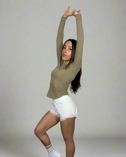 Aura Long Sleeve Top - Dark Olive